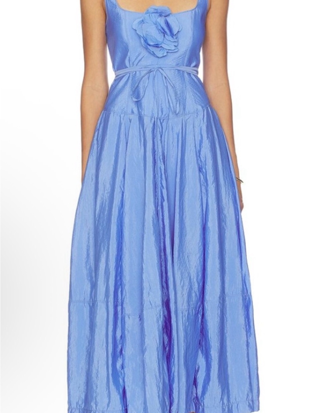 cinq a sept Periwinkle Blue Maxi Dress with Rosette